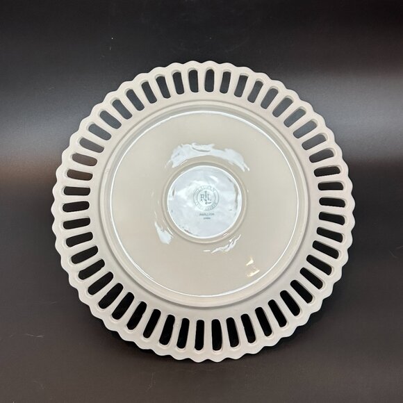 NEW Ralph Lauren RLL White 12" Pavillion China Serving Platter Plate - Picture 9 of 16